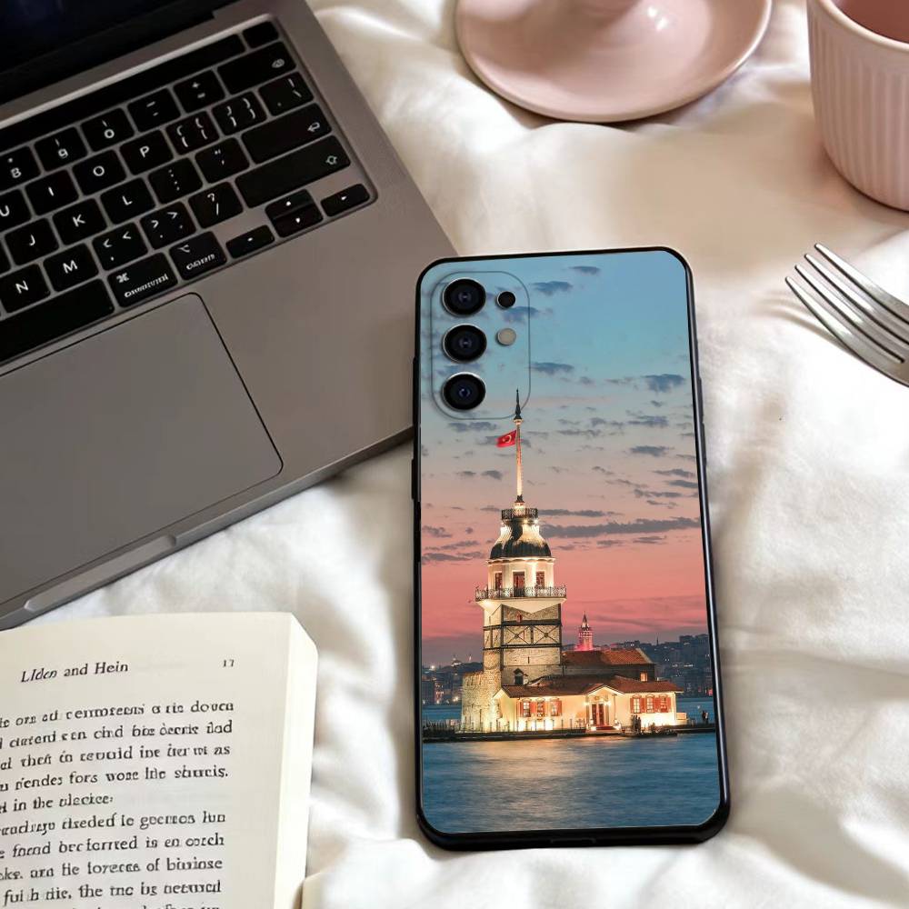 S-SceneryS Стамбул Турция Чехол для телефона Samsung S25,24,23,22,30,21,10,9,Ultra,Plus,Lite,FE,4,5 G Мягкий Черный Чехол