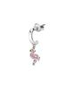 Steel Hoop Earrings With Pink Flamingo LPS02ARQ108 For Women