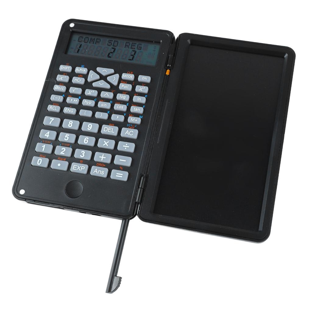Scientific Calculator Two Row LCD Display Writing Tablet Sensitive Multifunction Desk Calculator for