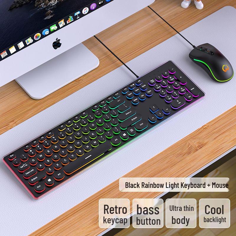 Бесшумная проводная клавиатура Chocolate Punk - USB для дома, офиса, игр и набора текста