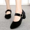 Женская мода милые балетные туфли на высоком каблуке леди классические замшевые удобные весенне-летние туфли офисные туфли-лодочки ab654