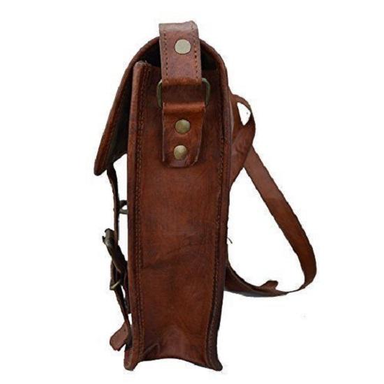 Genuine Men & Women Vintage Brown Leather Satchel Messenger Bag Shoulder Bag