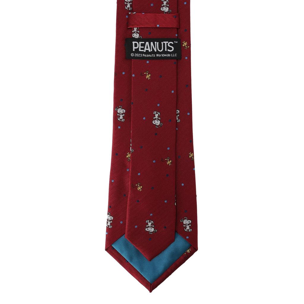 Tie Snoopy Necktie PN918307 Red SNOOPY Woodstock Brand Necktie Character Present [Peanuts]