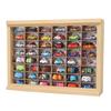 Morimori Kobo Tomica Storage Wall-Mounted Mini Car Case, 8x6 Grids, Holds Up To 96 Cars, Doorless, Beige, 40cm H X 54cm W X 12cm D