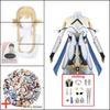 Lumine Bright Cosplay Люмен Костюм Алюмина Парик Волосы Yuanshen Игра Импакт Путешественница Женская Одежда Платье Комплект Парика Вечеринка Наряды