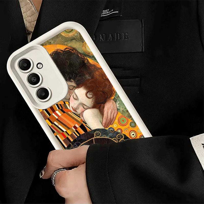 Чехол для телефона для Samsung Galaxy A17 A16 A15 A14 A13 Поцелуй Густава Климта Искусство A56 A36 A26 A55 A35 A25 A54 A34 A24 A53 A33 A23 A07 A