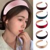 3cm Wide Hair Hoop Solid Color Cloth Wrapped Headband Soft Touch Hairband Versatile Hair Accessories