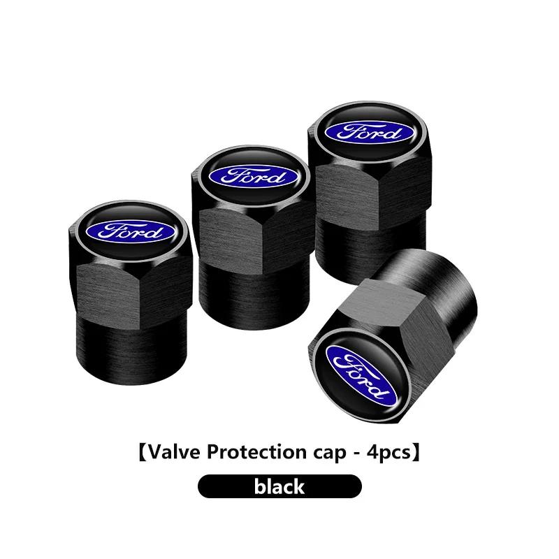 New 2026 Car Sticker For Ford 4pcs Car Tire Valve Caps Wheel Air Stem Cap Cover Accessories For Ford Escape Ecosport Fusion Expl