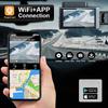 4K WiFi Автомобильный видеорегистратор GPS Видеорегистратор для автомобилей 3 камеры переднего и заднего вида Парковочный монитор Видеорегистратор Ночное видение Черный ящик