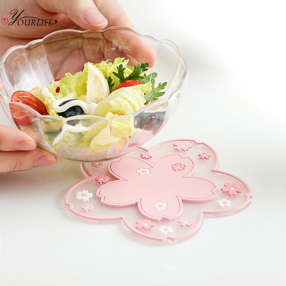 Cherry Blossom Heat Insulation Table Mat Family Office Anti-Skid Tea Cup Mat