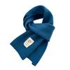 Selected Pure Cotton Wool 100% Cashmere Scarf Solid Color Student Men and Women Winter Warm Knitted Scarf Christmas