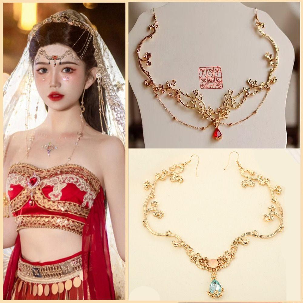 Luxury Crystal Rhinestone Hairband Fairy Hanfu Headdress Starry Shiny Head Chain  Jewelry Gifts