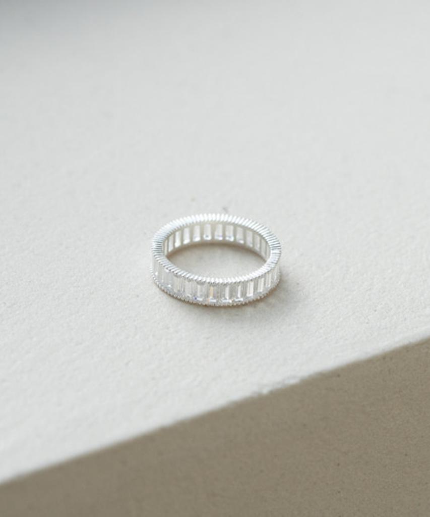 Серебряное кольцо Alleun 925 пробы, квадратный кубический серебряный палец (Тип А)