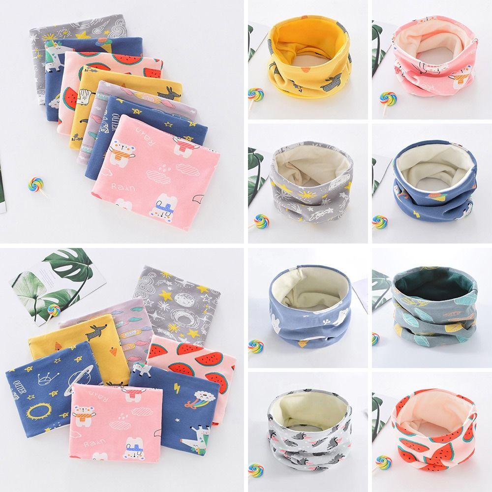 0-16 Years Old Fleece-lined Kids Winter Scarf Thickened Children Neck Warmer  for Baby Boys Girls