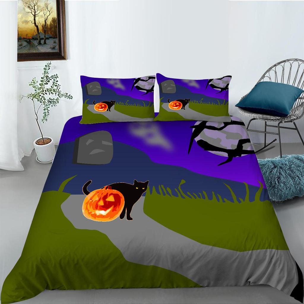 Наборы постельных принадлежностей на Хэллоуин, королевский размер, модный домашний текстиль, мягкое пододеяльник, комплект пододеяльников для детей-подростков