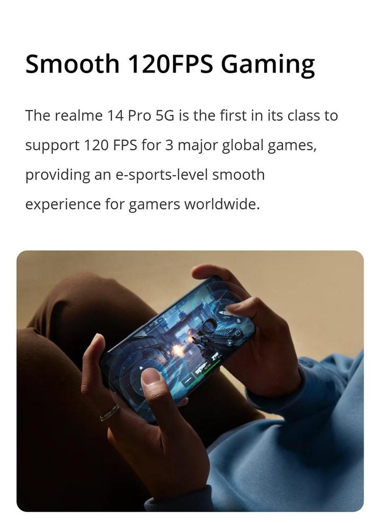 Realme 14 Pro 5G Smartphone, 12GB RAM 512GB ROM, 6.77-inch Curved OLED Display, 50MP Sony IMX882 OIS, 16MP Front Camera