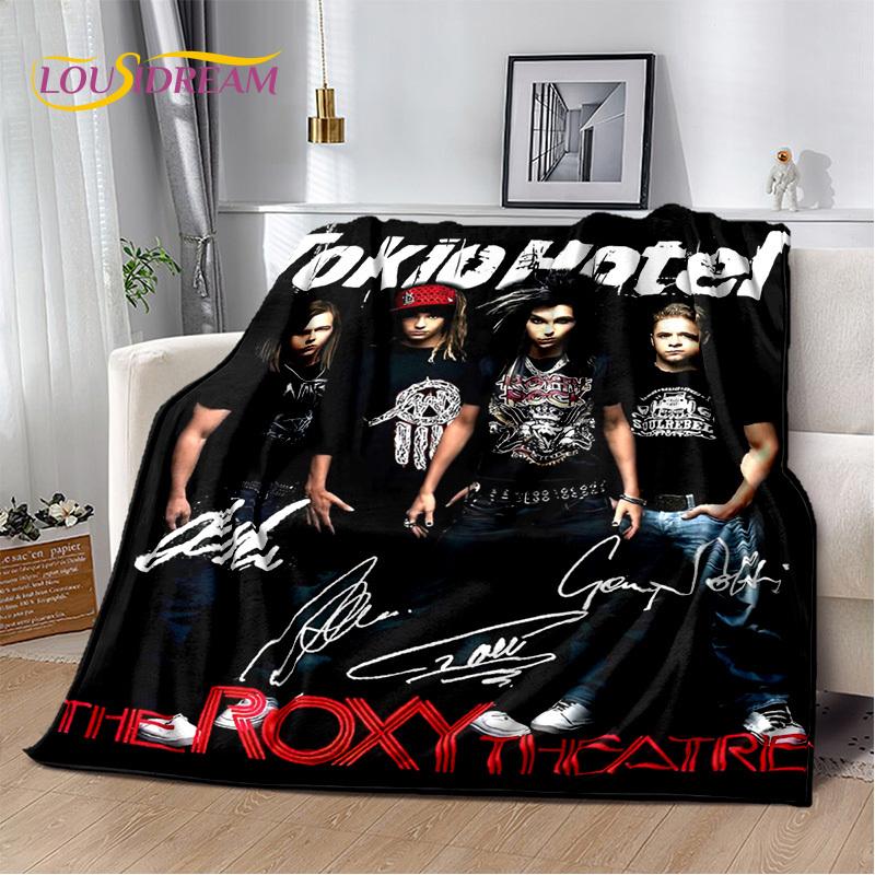 Одеяло Tokio Hotel Rock Band Bill Kaulitz, мягкое фланелевое одеяло для дома, спальни, кровати, дивана, пикника, офиса, пешего туризма, отдыха, сна