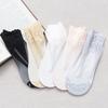 Sheer Nylon Socks for Women Mid-tube Lace Ankle Socks Summer Ultra Thin Breathable Mesh See Through Socks