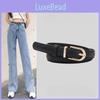 Pu Spring Womens Leather Skinny Belt Metal Pin Buckle Outdoor Leisure Waist Belt