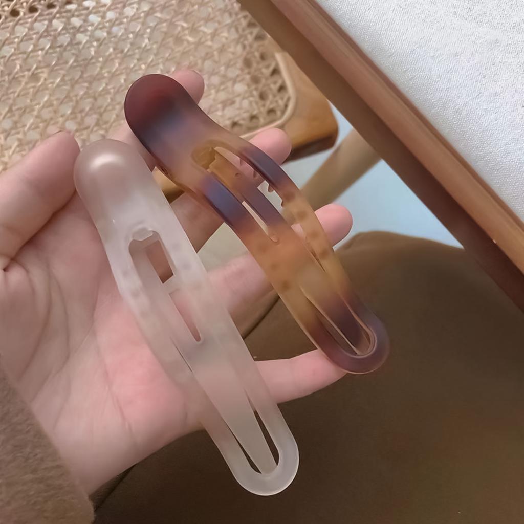 Винтажная матовая заколка для волос для женщин, модная, с индивидуальностью, с градиентным контрастом, заколка-уточка, аксессуары для волос для девочек на каждый день