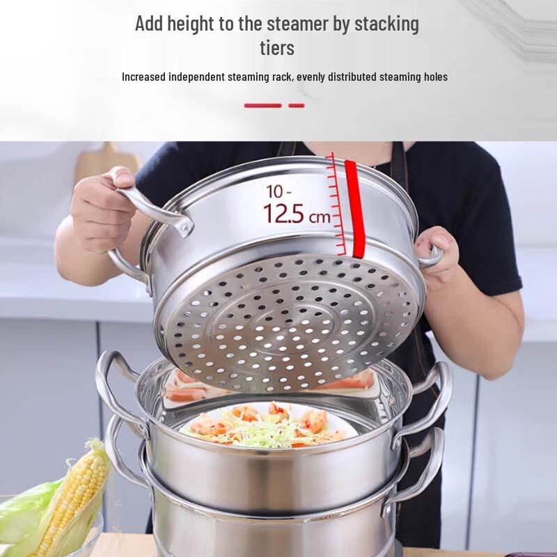 Пароварка Sule 304 из нержавеющей стали, 5 ярусов, коммерческая, 32 см