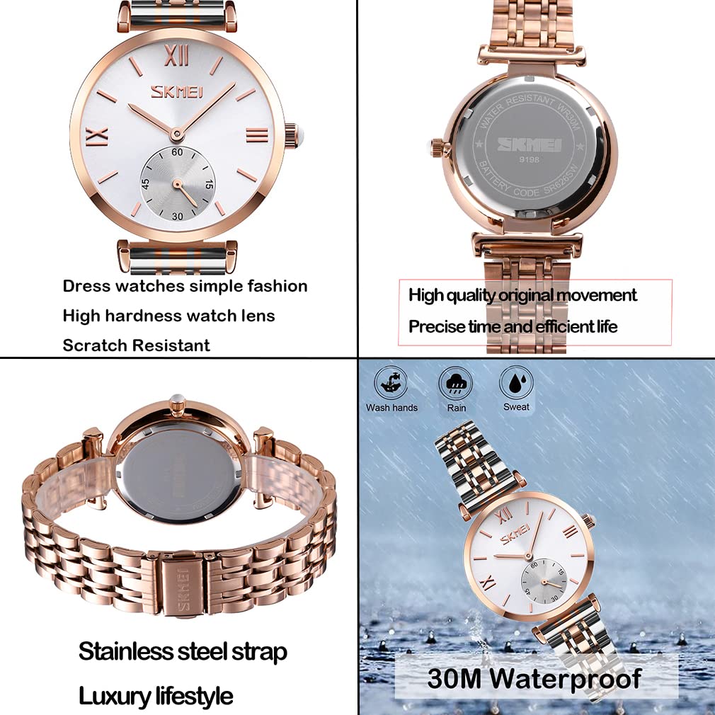 Серебряные Нержавеющие Подарочные Женские Часы, Простые, Ультратонкие, Водонепроницаемые, Классические, Стильные, Повседневные, Аналоговые, Милые, Деловые, Стальные, Белые,