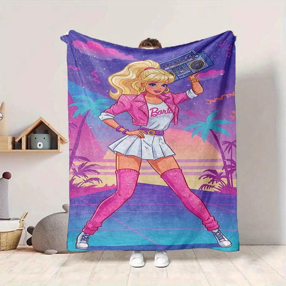 1Pc 80S Neon Vibes Blanket Soft And Comfortable Casual Warm Camping Travel Christmas Halloween Xmas Gift M928699