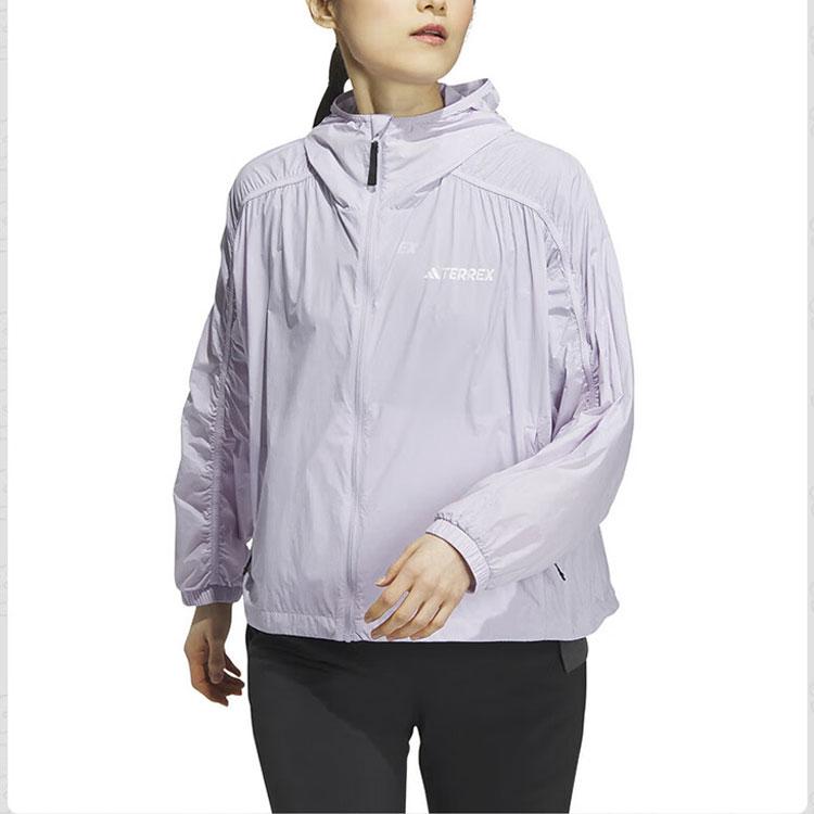 adidas Ветровка куртка с капюшоном женские куртки фиолетовые IU1271
