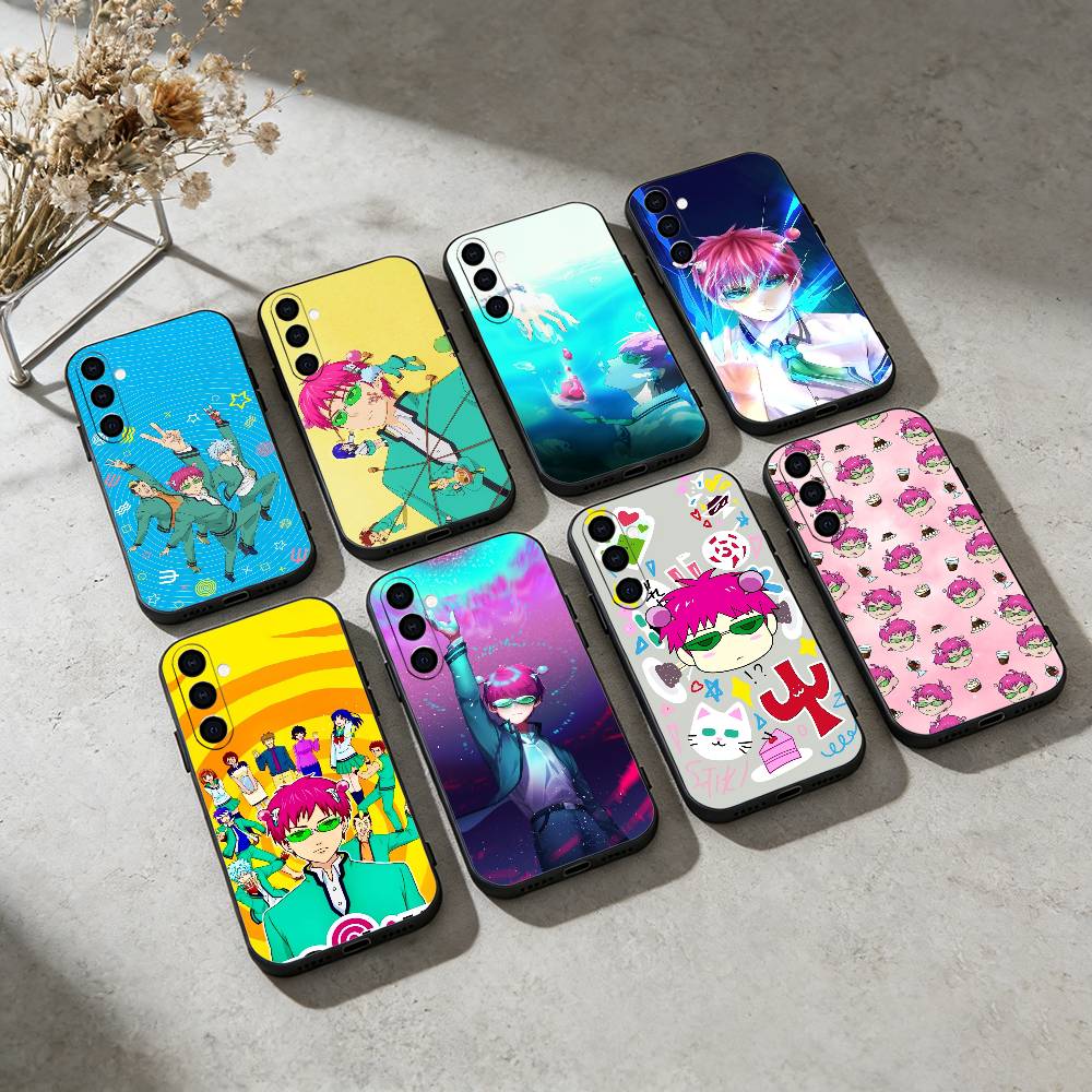 Чехол для телефона S-Saiki Anime Kusuo для Samsung Galaxy A20, 21s, 22, 31, 32, 52, 53, 72, 73, 80, 91, Мягкий черный корпус