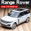 New Large 1:18 Land Rover Range Rover SUV Off-road Vehicle Alloy Model Car Die-cast Static Collection Sound and Light Children's Toy Boy Gift