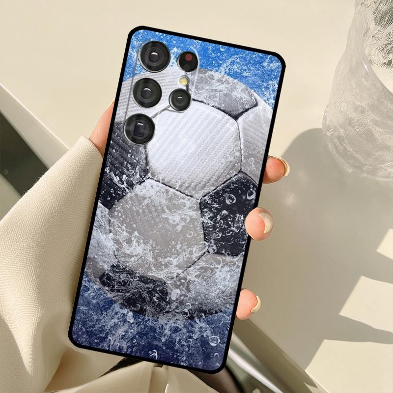 Football Soccer Ball Case For Samsung Galaxy S22 S21 Ultra Note 20 S8 S9 S10 Note 10 Plus S20 FE S21 FE Cover