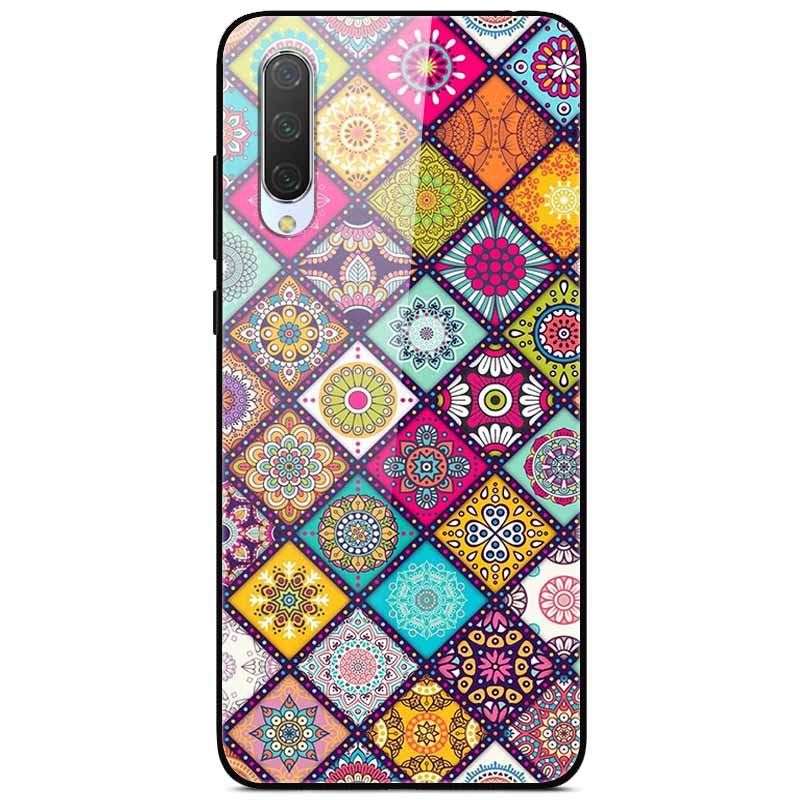 For Xiaomi Mi A3 Cases 9SE 9Lite Fashion Tempered Glass Hard Back Covers for Xiaomi Mi 9 SE Phone Cases Bumper Fundas Coque MiA3