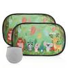 2Pcs Cartoon Car SunShade PVC Side Window Adsorption SunShade Cover Rear Side Auto Window Sunvisor Mesh For Children Adults
