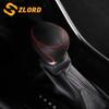 Leather AT Gear Head Shift Collars for Toyota C-HR CHR 2016 -  Car Shift Knob Protection Cover Auto Interior
