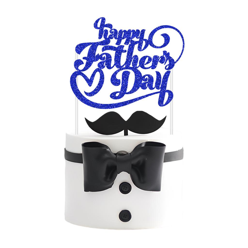 Father'S Day Cake Decoration Birthday Plug Pipe Sunglasses Shape Cake Plug Customization