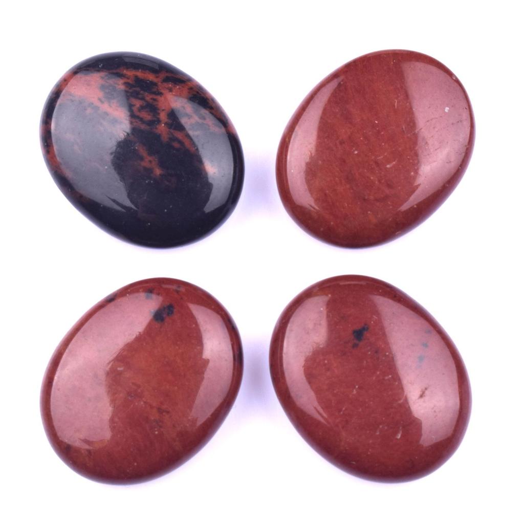 Натуральный кристаллический тальковый камень 20 мм, овальный массажный камень – набор из шести штук