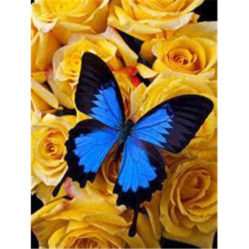 Butterfly DIY 5D Diamond Painting Full Round Rhinestone Animal Mosaic Diamond Embroidery Flowers Cross Stitch Home Decor