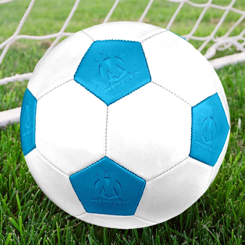 Футбольный мяч Olympique de Marseille, размер 5, машинная сшивка, ПВХ, прочный и с высоким отскоком, подходит для всех возрастов, фанатская атрибутика, для матчей и игр на открытом воздухе.