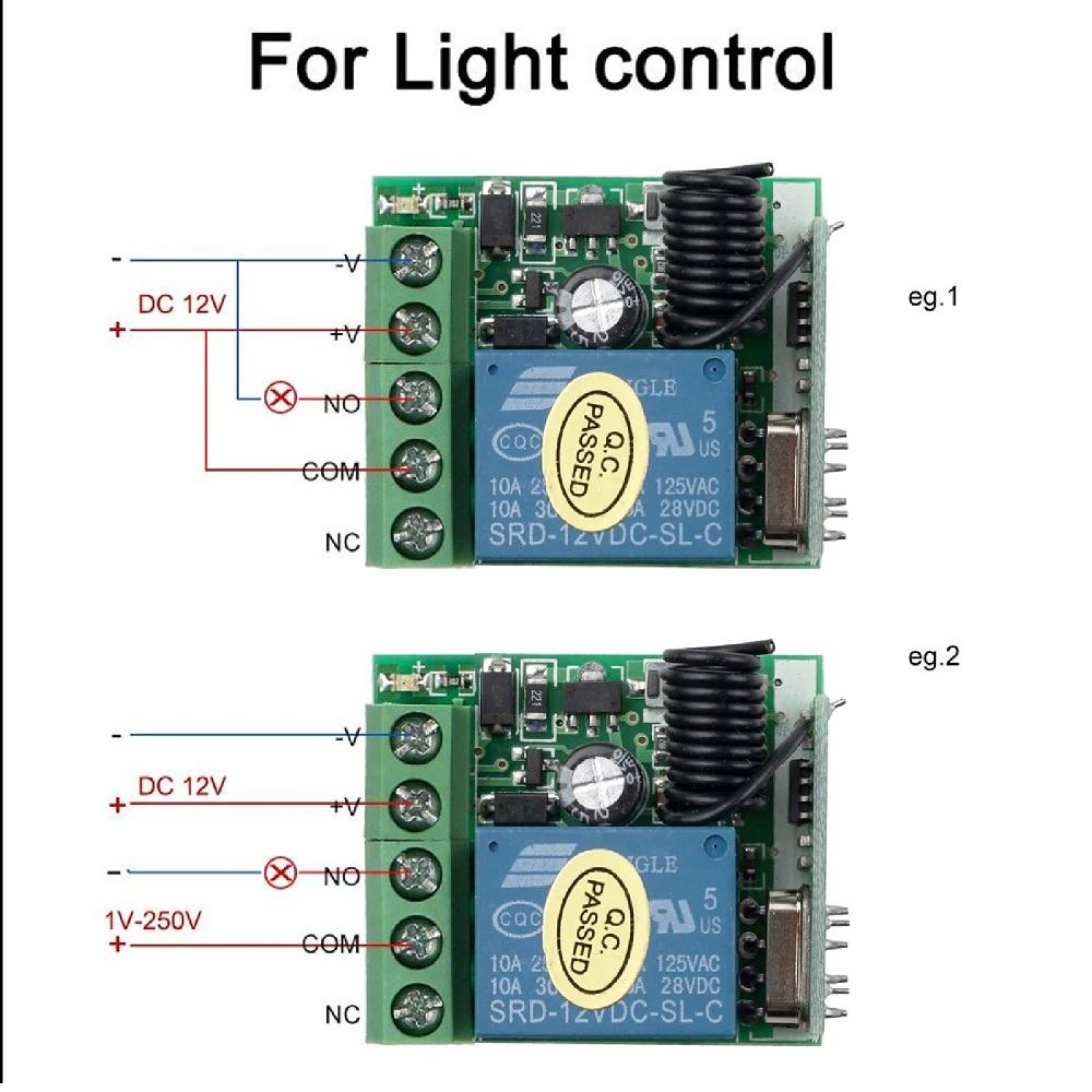 Релейный канал беспроводной радиочастотный пульт дистанционного управления гаражными воротами Переключатель Приемник Передатчик