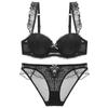 Sexy French Bra Lace Underwear Set Push Up BC Cup Plus Chest Pad Comfortable Embroidery Europe Intimates Bra & Brief Sets
