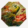 1PC peacock flowers Umbrella-9-Rib Reinforced, Automatic Open, Lightweight & Durable, Cute Fashion Accessory for Outdoor-P0714