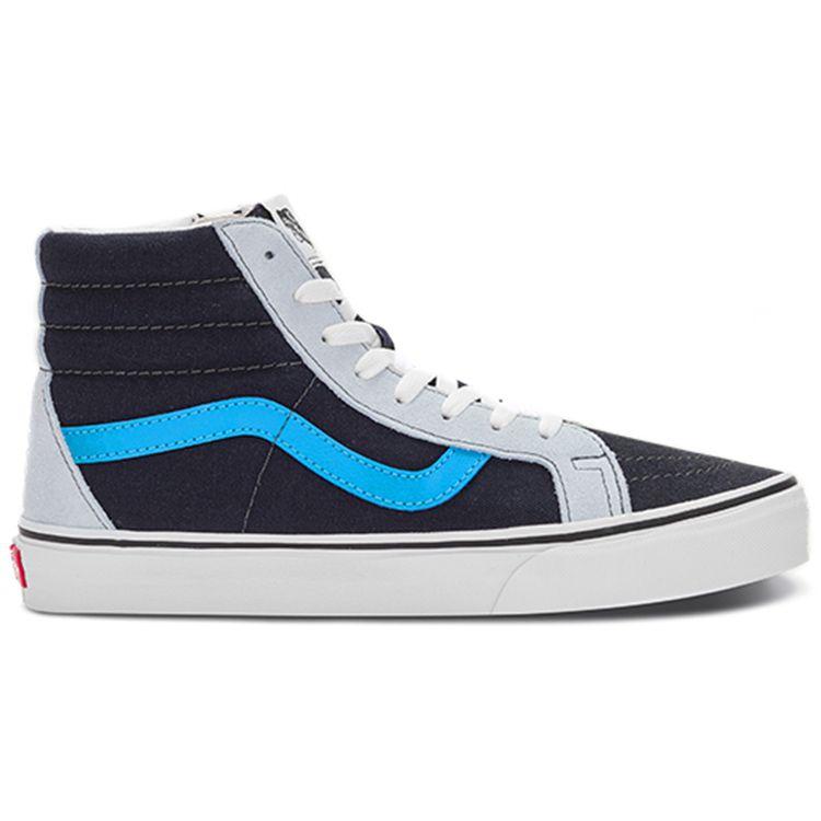 Vans Sk8 Переиздание Боковая молния Модные Клетчатые Высокие Кеды для Скейтборда Унисекс Кроссовки Черно-белые VN0007NZ9KM