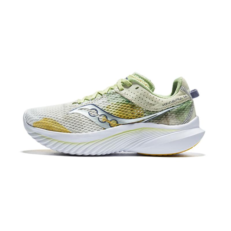 SAUCONY Kinvara Elite 14 Cushioning Lightweight Low Top Training Sprint Running Shoes Women's White Light Green Saucony S10823-140