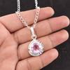 Morganite Gemstone 925 Sterling Silver Jewelry Handmade Pendant 1.15" Necklace PP-8-12