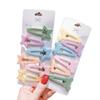 6PCS/lot Girls Fashon Solid Hair Clips Hairpins Children Candy Color Barrette Cute Hair Accessories LXY