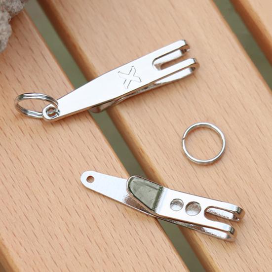 Подвесной зажим для карманной сумки с брелоком из нержавеющей стали, зажим для крепления на пояс, многоцелевые пряжки для ключей для EDC снаряжения, ножей, ключей, тактического снаряжения