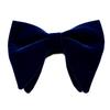 Mens Velvet Vintage Double Layer Pre-Tied Handmade Bow Tie Glitter Solid Color Tuxedo Big
