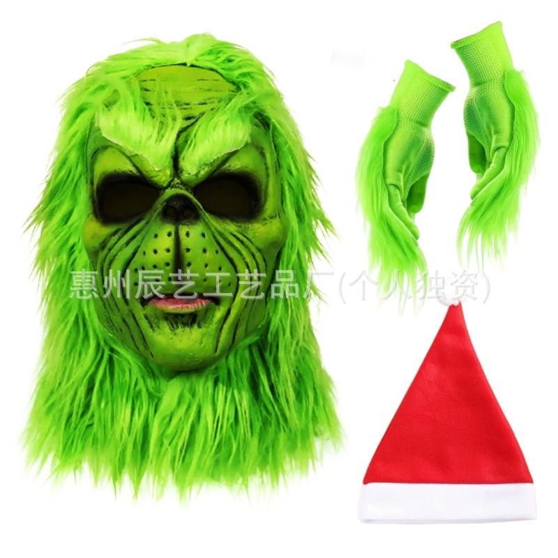 Christmas clothing The Grinch costume, featuring the quirky and mischievous character Green Monster Mask The Green Grinch