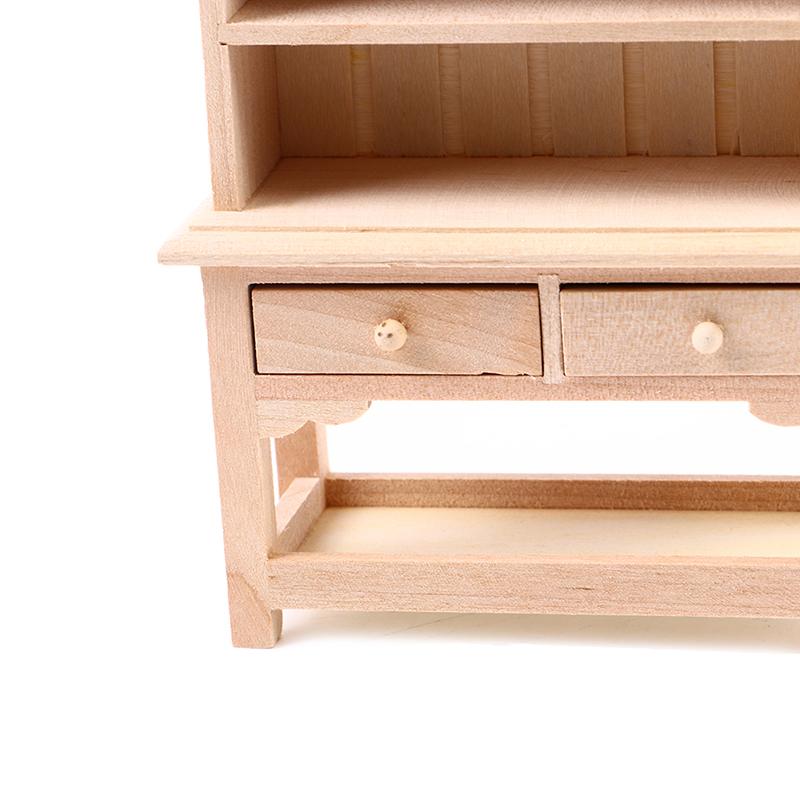 1:12 Миниатюрный деревянный стеллаж для кукольного домика Модель книжного шкафа Мебель Аксессуары