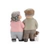 5in Grandpa Grandma Cake Making Statue Couple Anniversary Tabletop Decor  Study Desk Display Piece